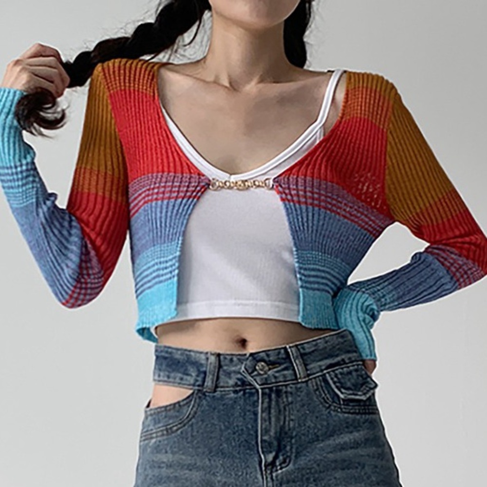Colorful Striped Women's Sweater